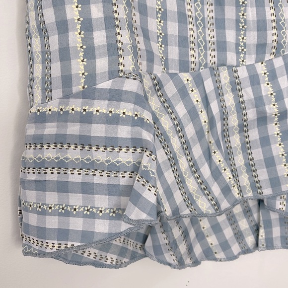 Francesca’s Collections Mini Skirt Women’s Stripes Skirt Blue Size Large - Picture 7 of 9